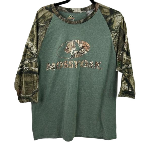 Mossy Oak Men's/Unisex ¾  sleeve shirt - Picture 1 of 8